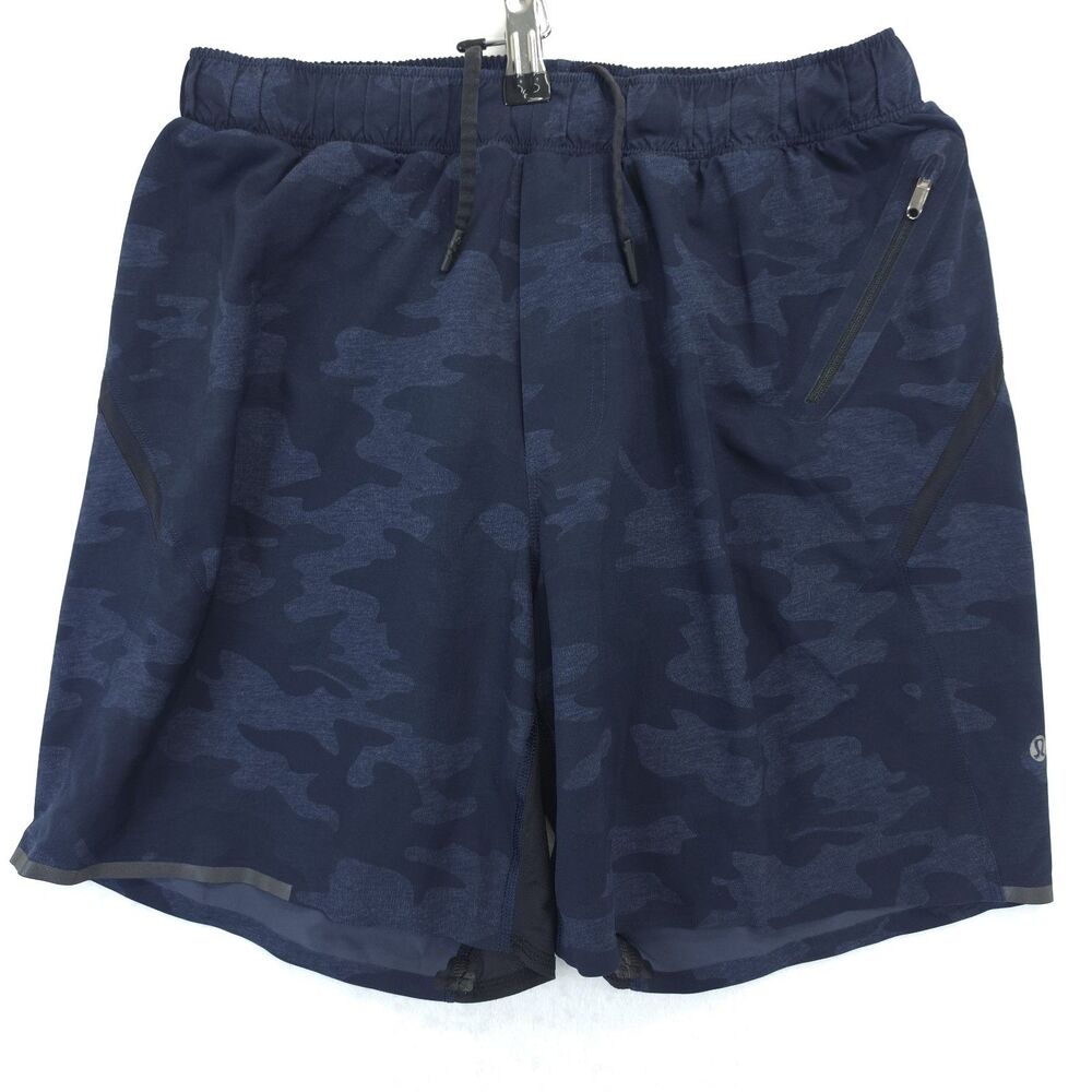 Lululemon Shorts Mens Small Blue Pace Breaker Lined Camo Performance